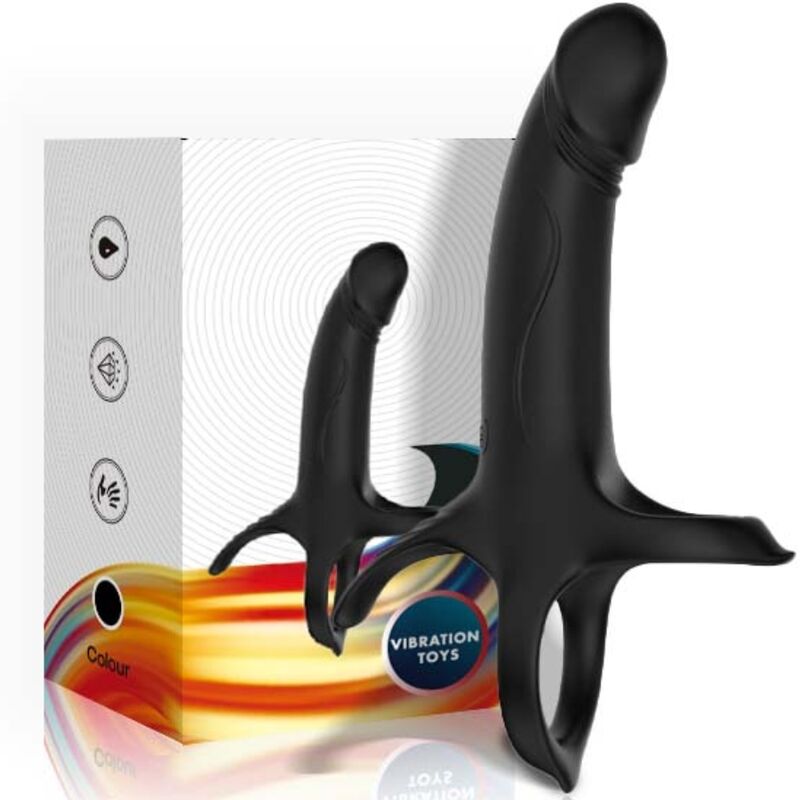 ARMONY – DILDO WITH RING  VIBRATOR BLACK