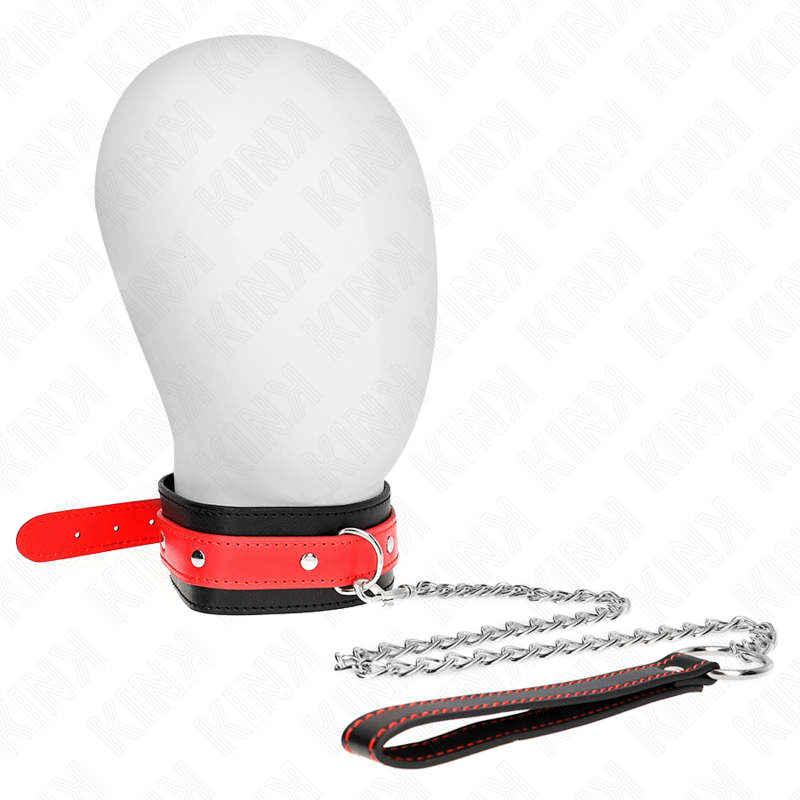 KINK – NECKLACE WITH RED STRAP 65 CM AJUSTABLE 36-43 CM X 5 CM