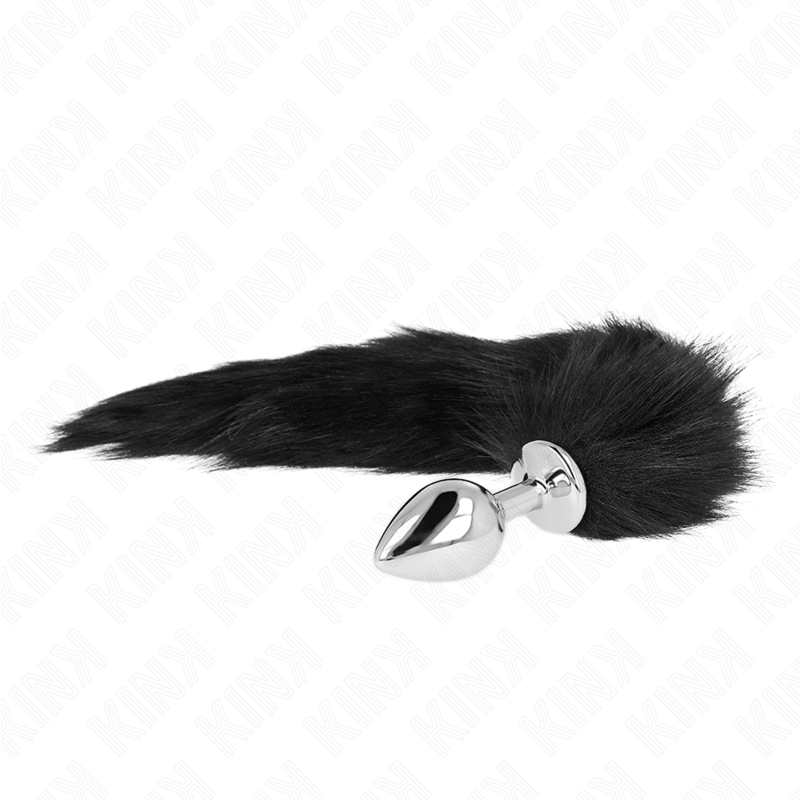 KINK – ANAL PLUG SIZE M 8 X 3.5 CM WITH SYNTHETIC TAIL 40 CM BLACK