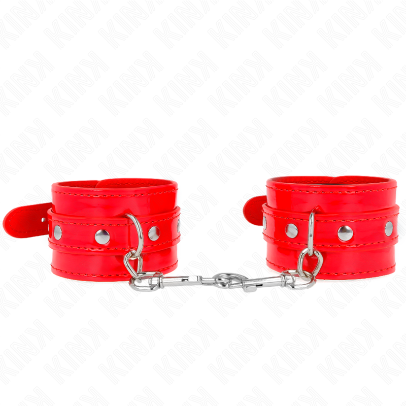 KINK – SHINY HAND CUFFS RED ADJUSTABLE 23-33 CM