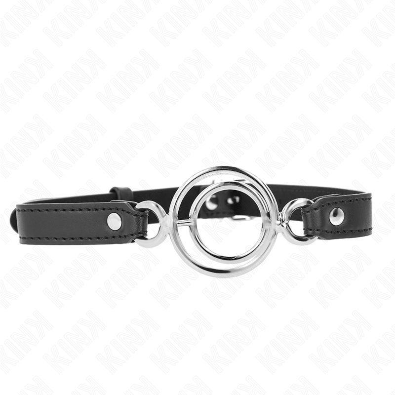 KINK – GAG WITH MULTIPLE O-RINGS 5 CM BLACK 63 X 2.5 CM