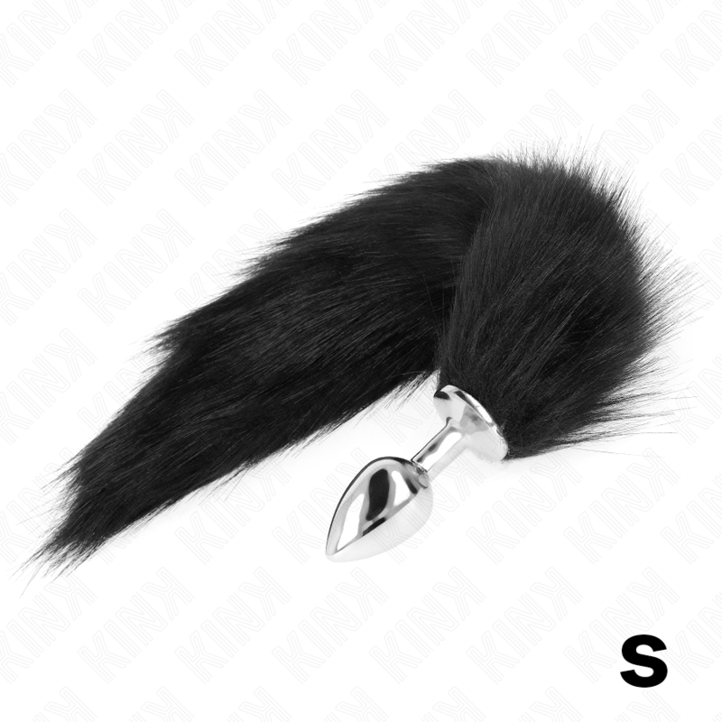 KINK – ANAL PLUG SIZE S 7 X 3 CM WITH SYNTHETIC TAIL 40 CM BLACK