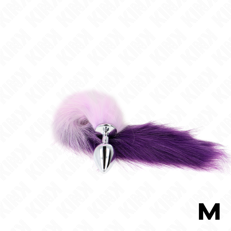 KINK – ANAL PLUG SIZE M 8 X 3.5 CM WITH SYNTHETIC TAIL 40 CM PURPLE