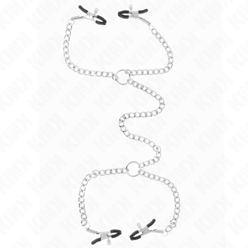 KINK – 4 CHAIN NIPPLE CLAMPS 32 CM WITH LITTLE CHAINS 14 CM