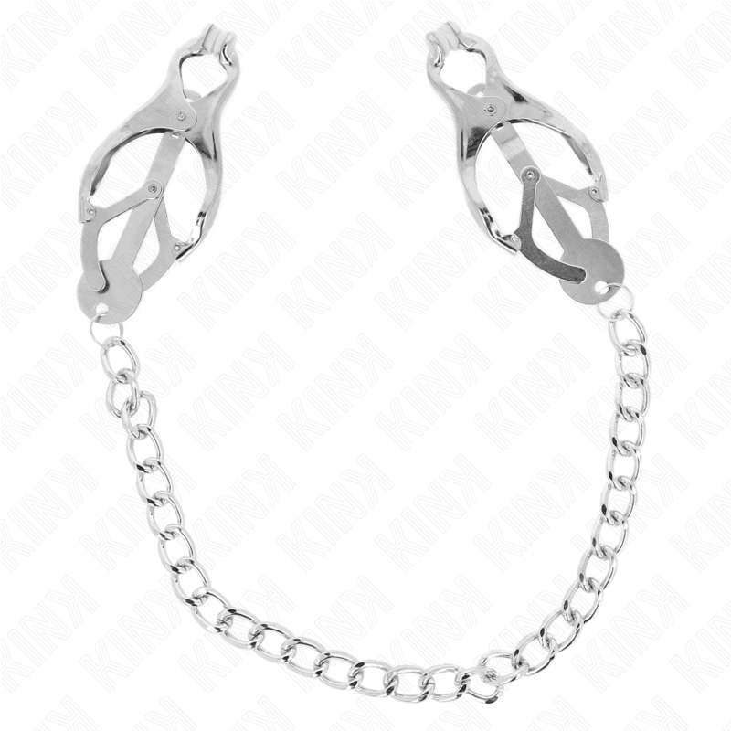 KINK – JAPANESE CLOVER NIPPLE CLAMPS WITH CHAIN SILVER 30 CM