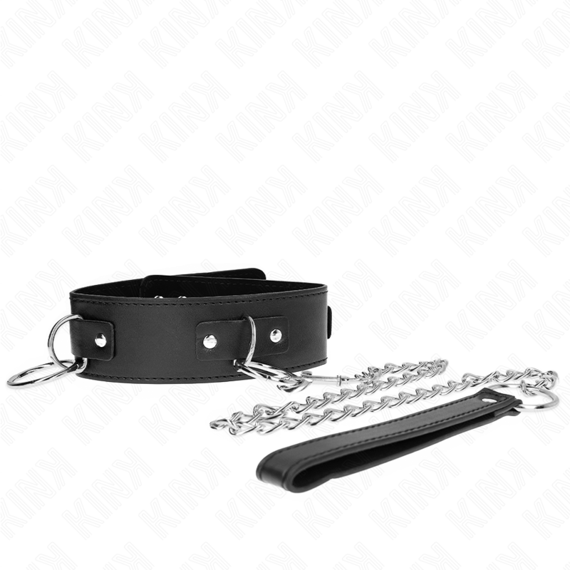 KINK – NECKLACE WITH LEASH 65 CM 3 RING MODEL 2 ADJUSTABLE 36-43 CM X 5 CM