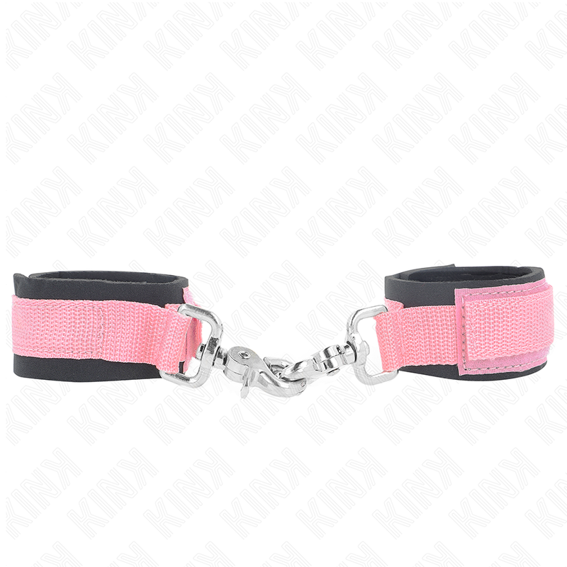 KINK – ADJUSTABLE NEOPRENE WRIST RESTRAINTS PINK ADJUSTABLE 22-34 CM