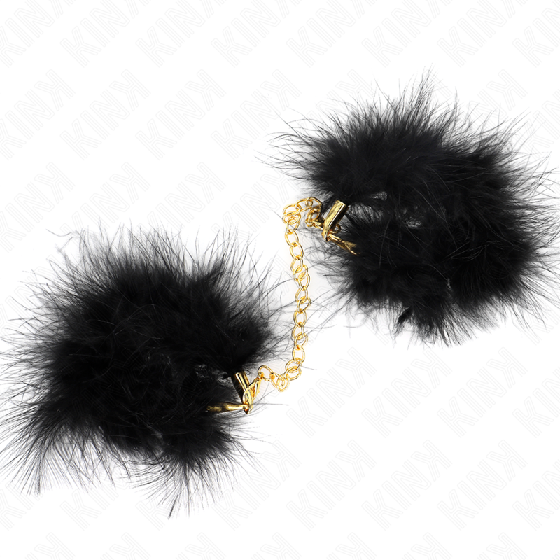 KINK – FEATHER HAND CUFFS WITH GOLD CHAIN MODEL 0