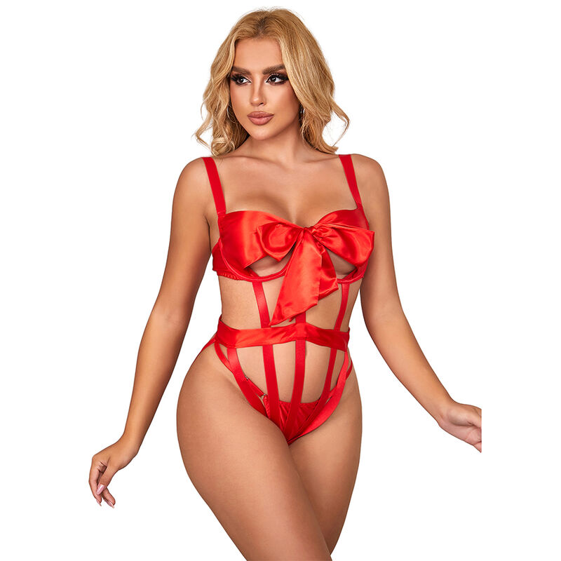 SUBBLIME – 954468 BODY SEXY CALADO CON LAZO ROJO S/M