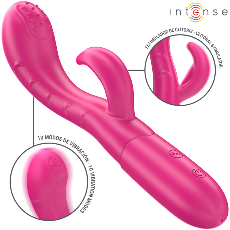 INTENSE – AMARA VIBRATOR WITH STIMULATING TONGUE 10 VIBRATIONS PINK