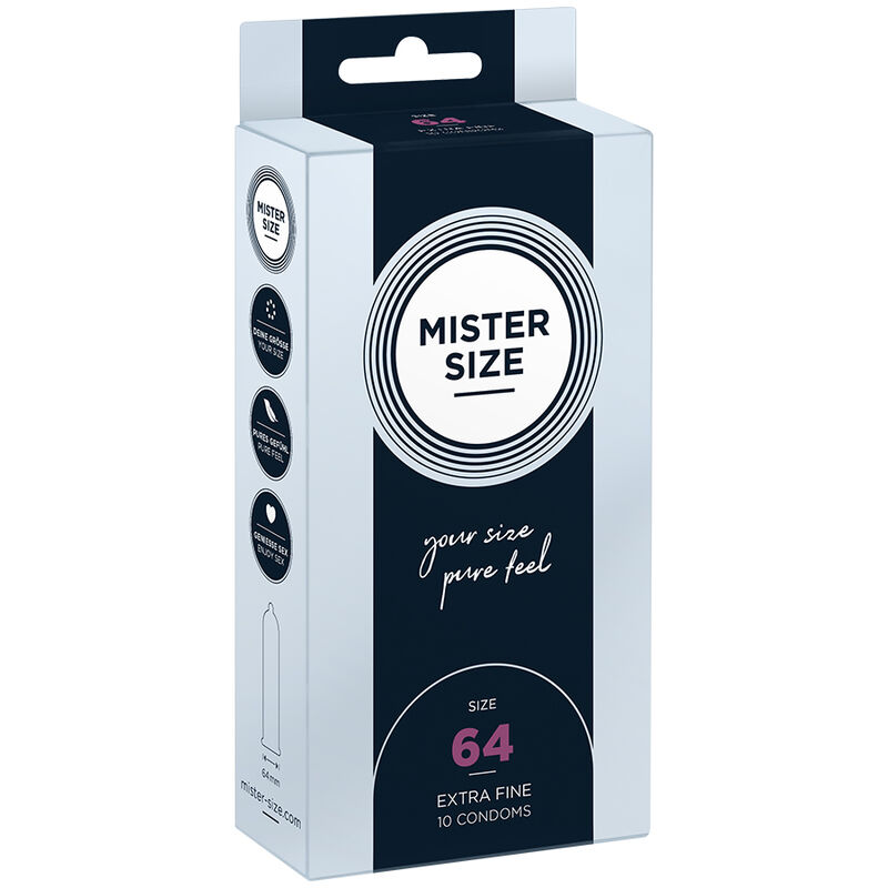 MISTER SIZE – CONDOMS SIZE XXL 64 MM (10 UNITS)