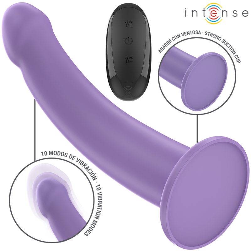 INTENSE – EDDIE VIBRATOR 17.5 CM 10 VIBRATIONS PURPLE REMOTE CONTROL