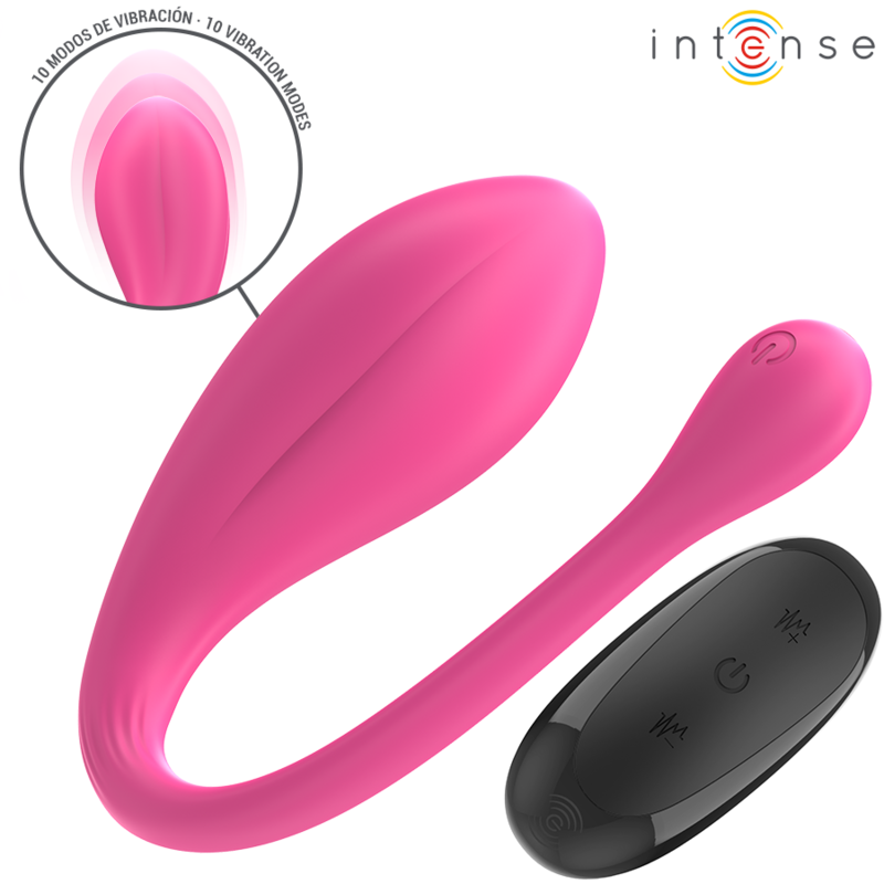 INTENSE – JANICE U VIBRATOR DOUBLE STIMULATION 10 VIBRATIONS PINK REMOTE CONTROL