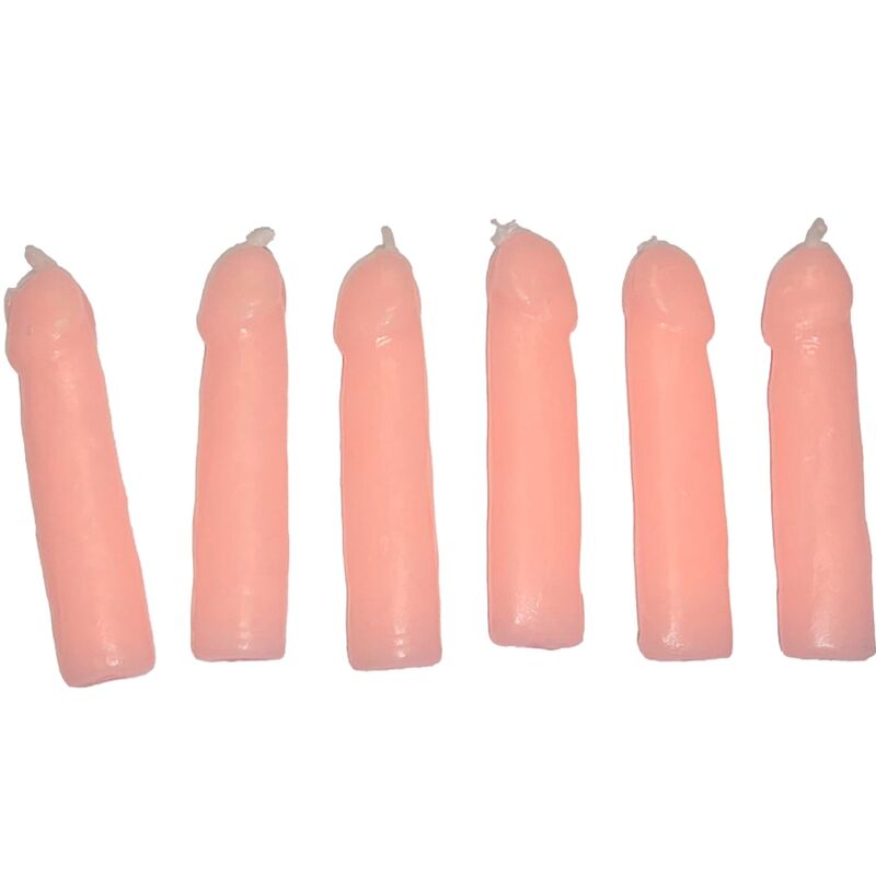 DIABLO PICANTE – 6 FLESH PENIS SHAPED CANDLES