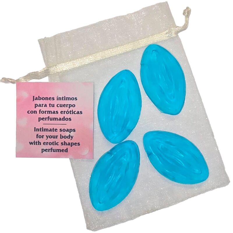 DIABLO PICANTE – 4 MINI VAGINA SHAPED SOAPS BLUE