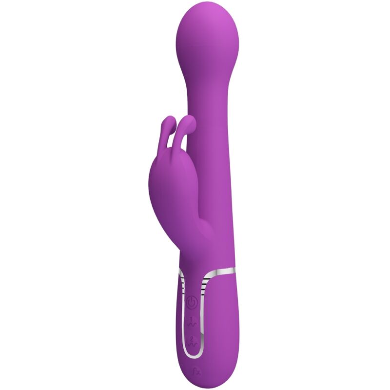 PRETTY LOVE – DEJON 3 IN 1 MULTIFUNCTION RABBIT VIBRATOR  PURPLE