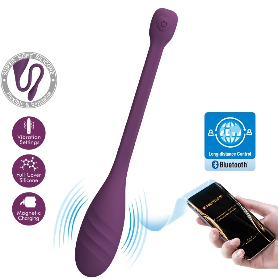 PRETTY LOVE – LEVIATHAN APP CONTROLLED VIBRATOR PURPLE