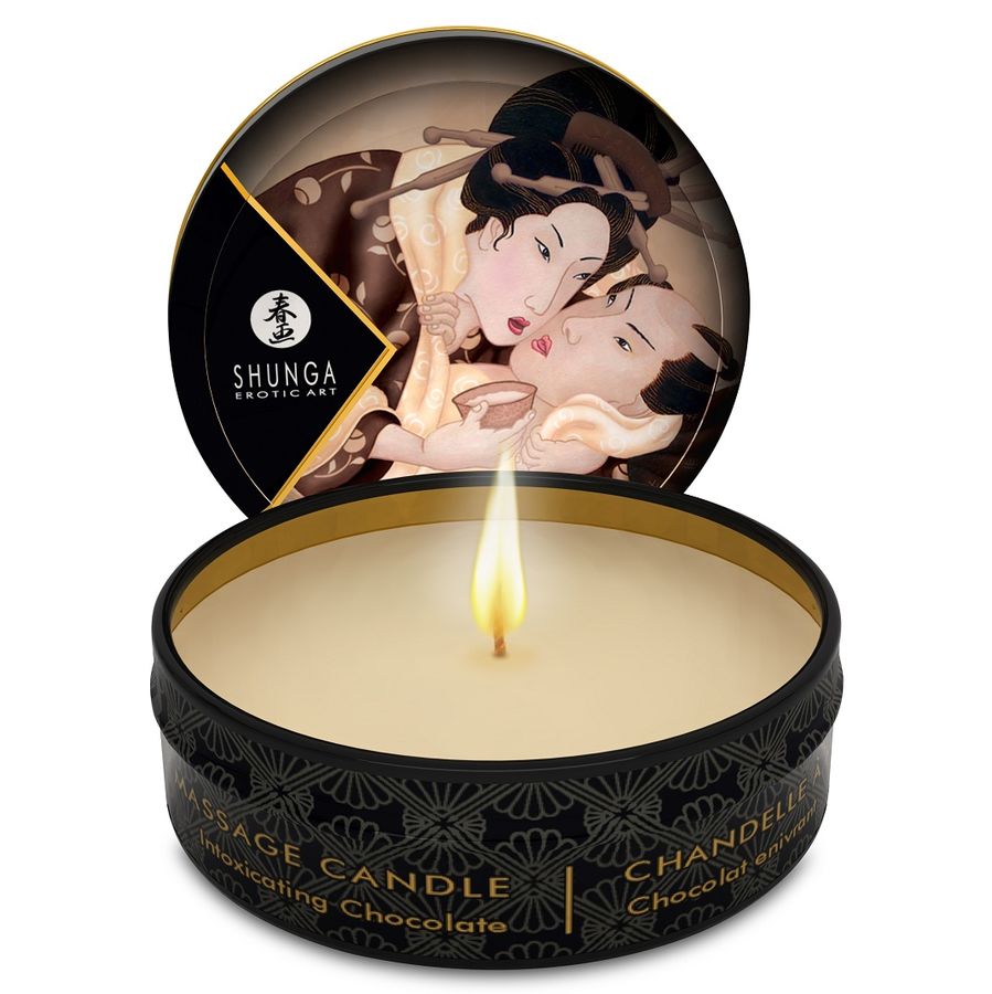 SHUNGA – MINI CARESS BY CANDELIGHT CHOCOLATE MASSAGE CANDLE 30 ML