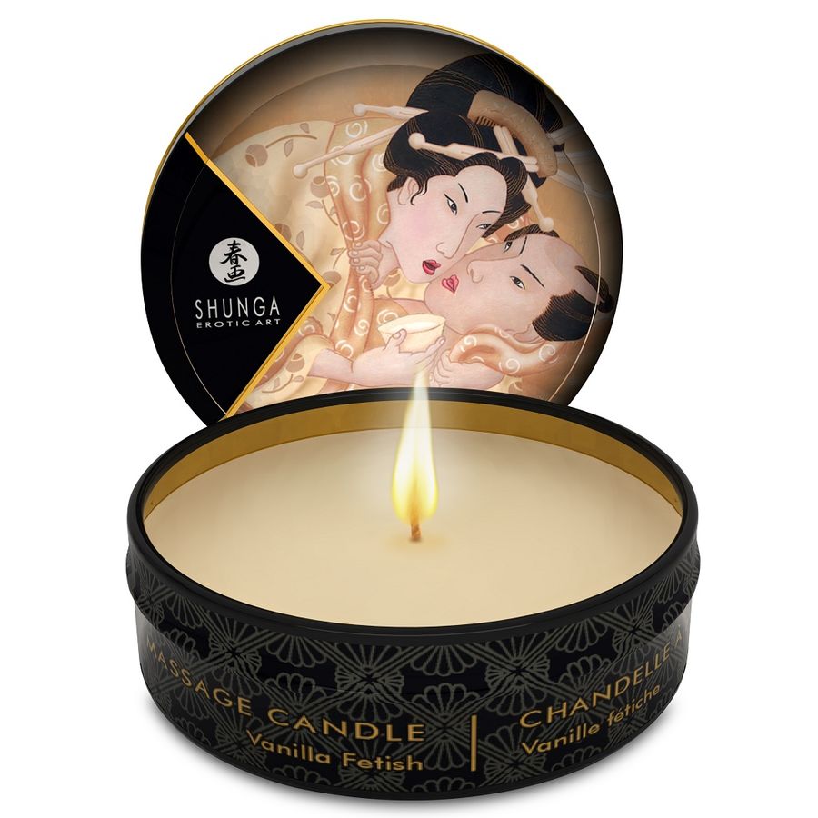 SHUNGA – MINI CARESS BY CANDELIGHT VANILLA MASSAGE CANDLE 30 ML