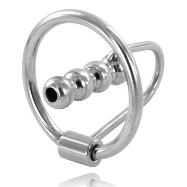 METAL HARD – GLAND RING WITH URETHRAL PLUG 30MM