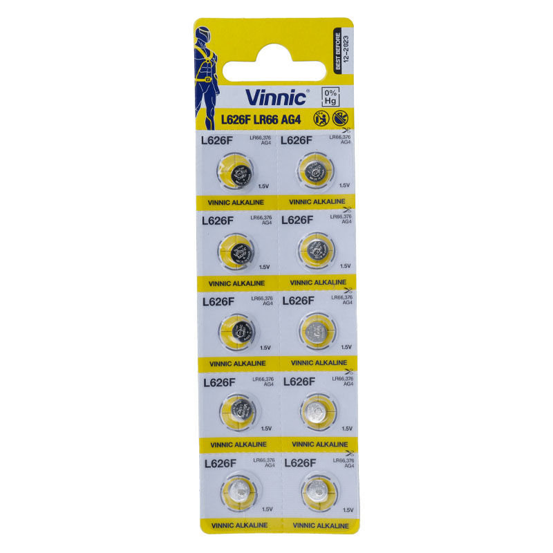 VINNIC – LR66 (AG4) 10 BATTERIES