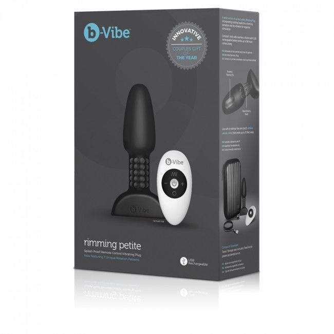 B-VIBE – RIMMING REMOTE CONTROL ANAL PLUG PETITE BLACK