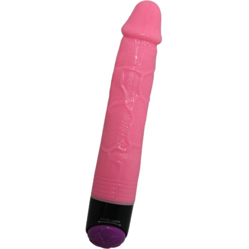 BAILE – COLORFUL SEX REALISTIC VIBRATOR PINK 23 CM