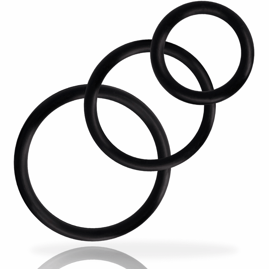 ADDICTED TOYS – RINGS SET FOR PENIS BLACK