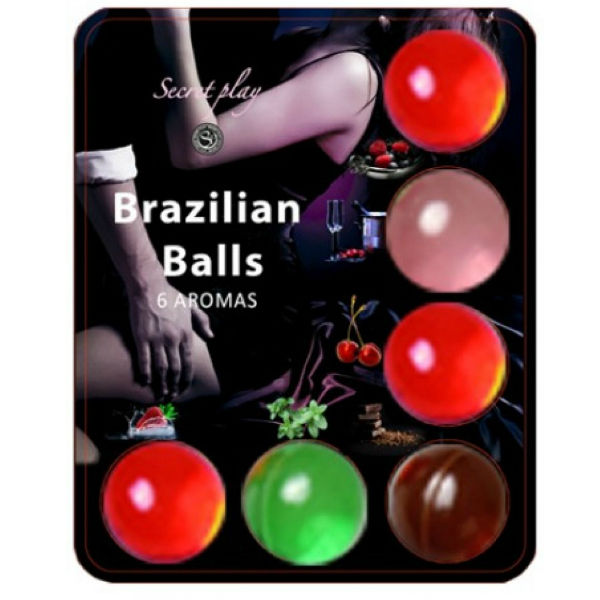 SECRETPLAY – BRAZILLIAN BALLS LUBRICANT HOT BALLS 6 UNITS