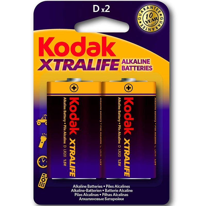 KODAK – XTRALIFE ALKALINE BATTERIES LR20 D LR20 1.5V