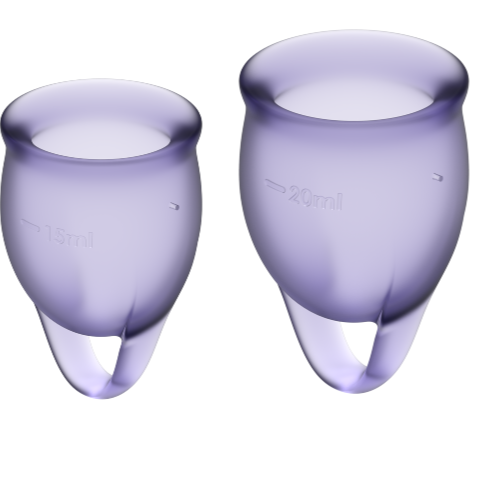 SATISFYER – FEEL CONFIDENT MENSTRUAL CUP PURPLE 15 + 20 ML