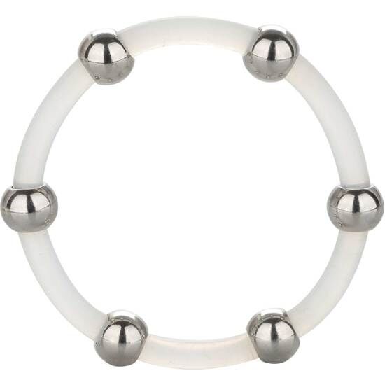 CALEXOTICS – STEEL BEADED SILICONE RING XL