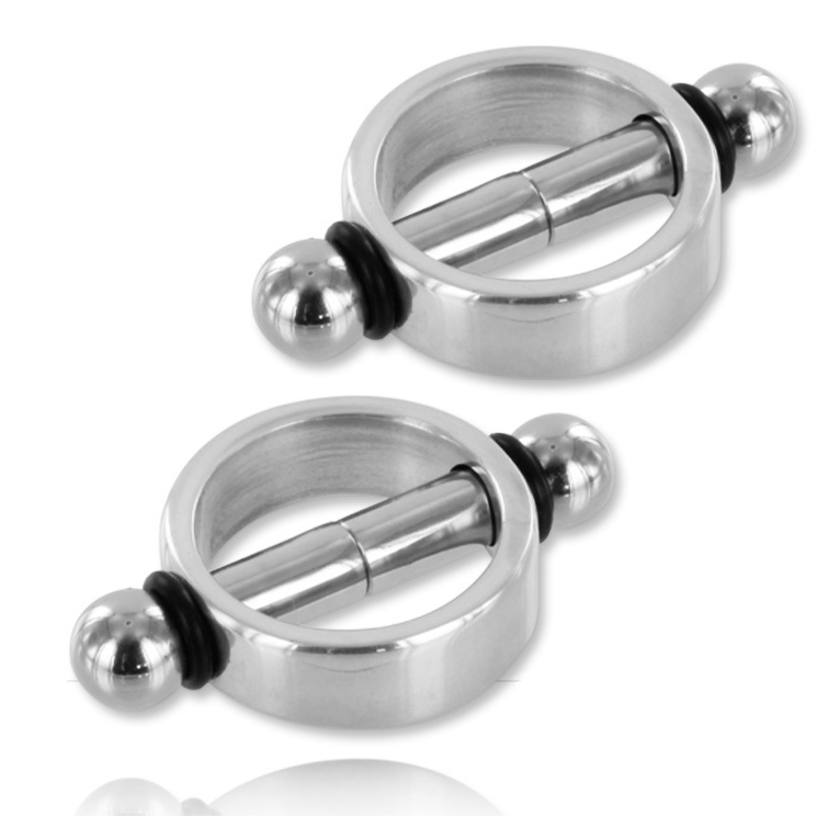 METAL HARD – MAGNETIC NIPPLE Clamps PAIR