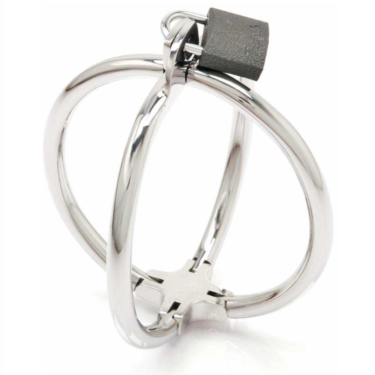 METAL HARD – CRISS CROSS HANDCUFF STAINLESS STEEL RESTRAINTS