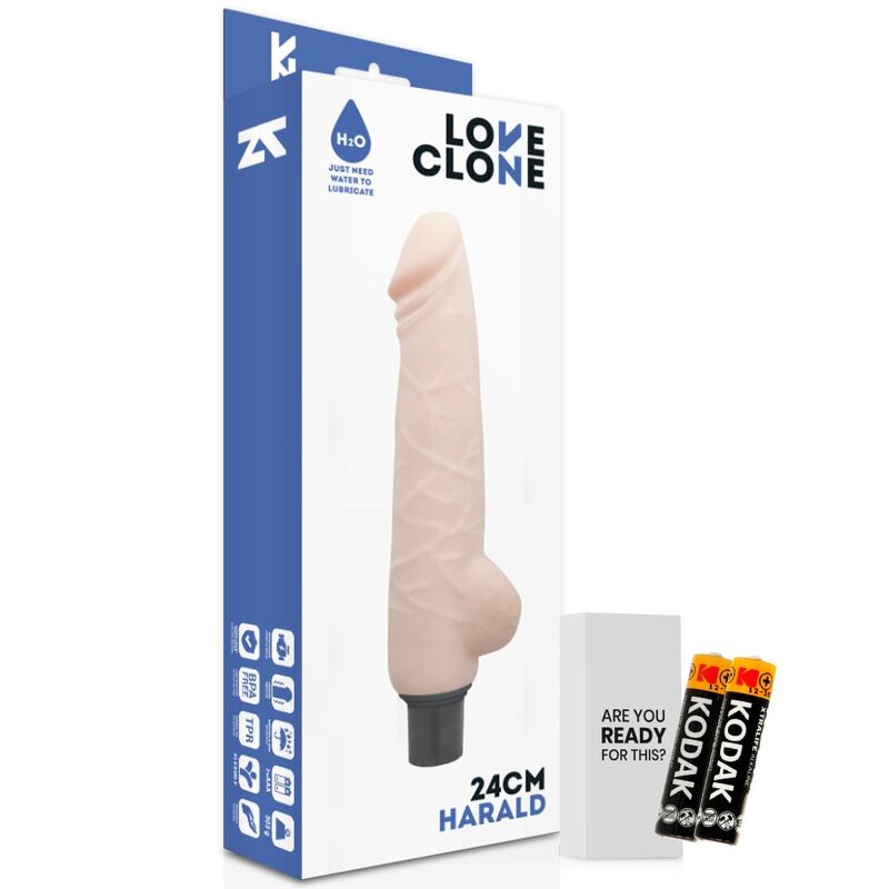 LOVECLONE – HARALD SELF LUBRICATION VIBRATOR 24 CM -O- 4 CM