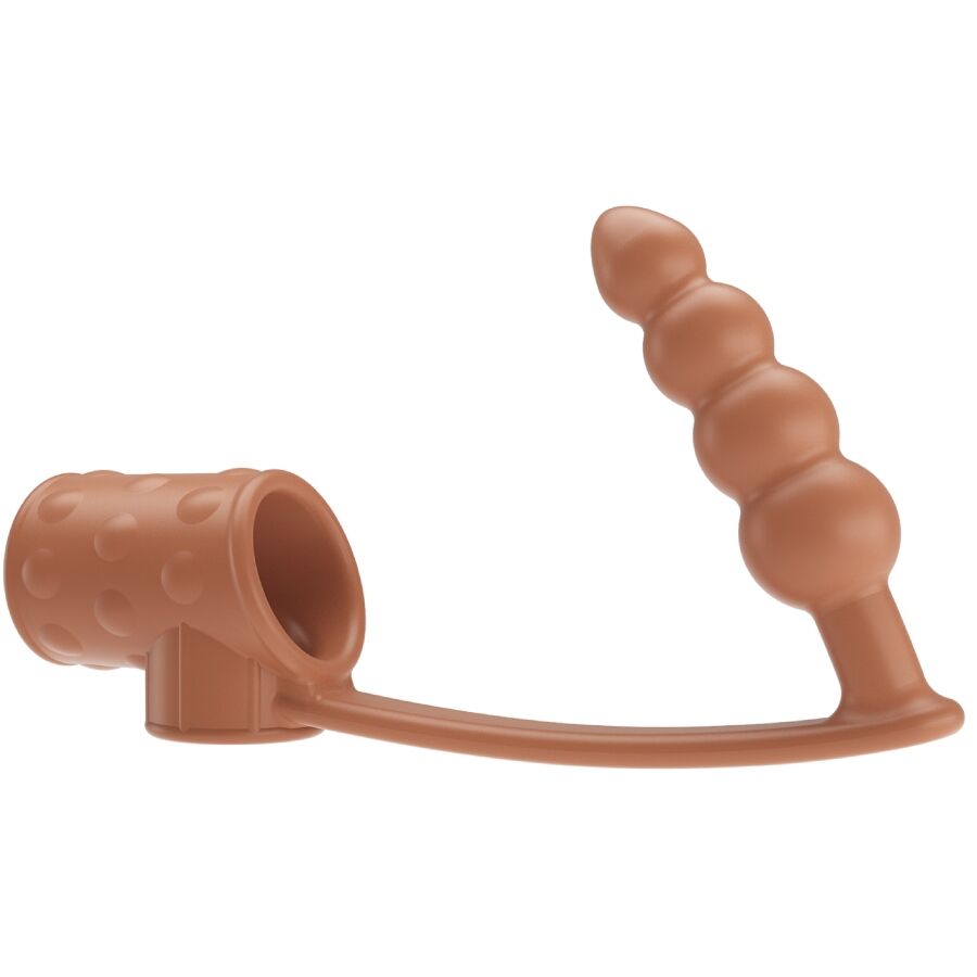 PRETTY LOVE – PENIS SLEEVE WITH ANAL PLUG NATURAL