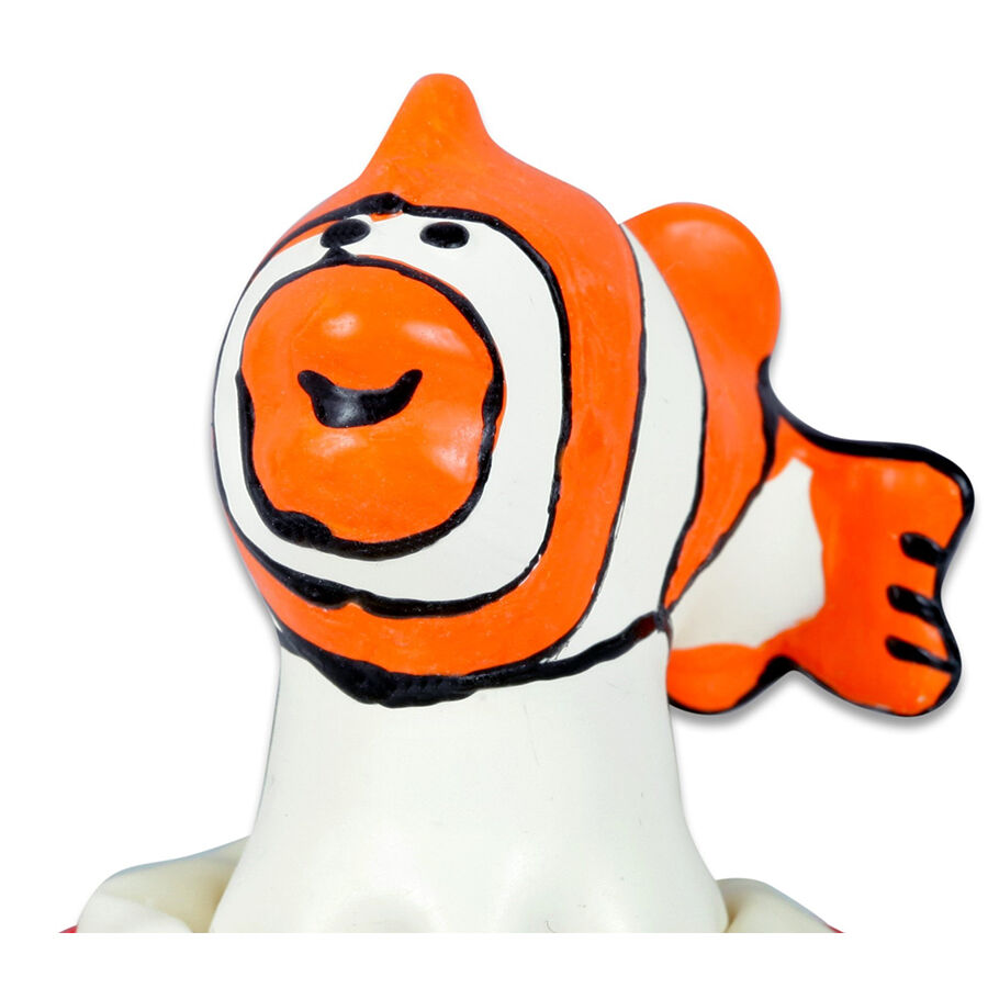 CONDOMERIE – HANDPAINTED NOVELTY CONDOMS FISH ORANGE