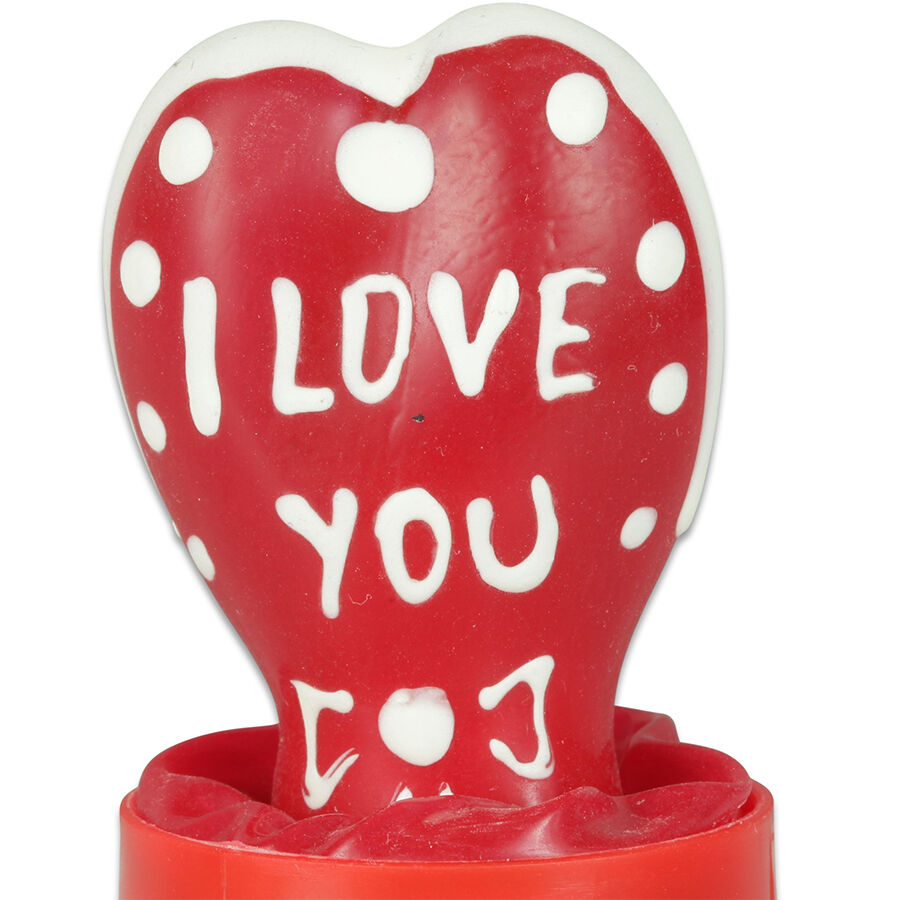 CONDOMERIE – HANDPAINTED NOVELTY CONDOMS HEART – I LOVE YOU MODEL 2