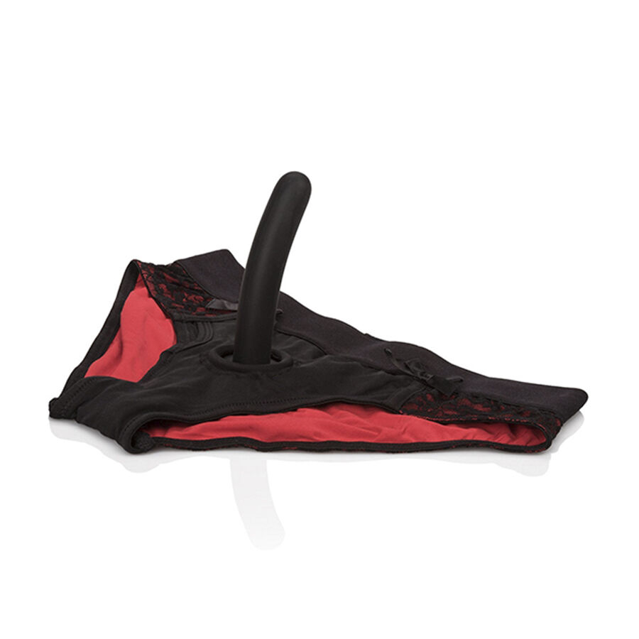CALEXOTICS – SCANDAL SET OF RED PANTIES WITH DILDO SIZE S/M