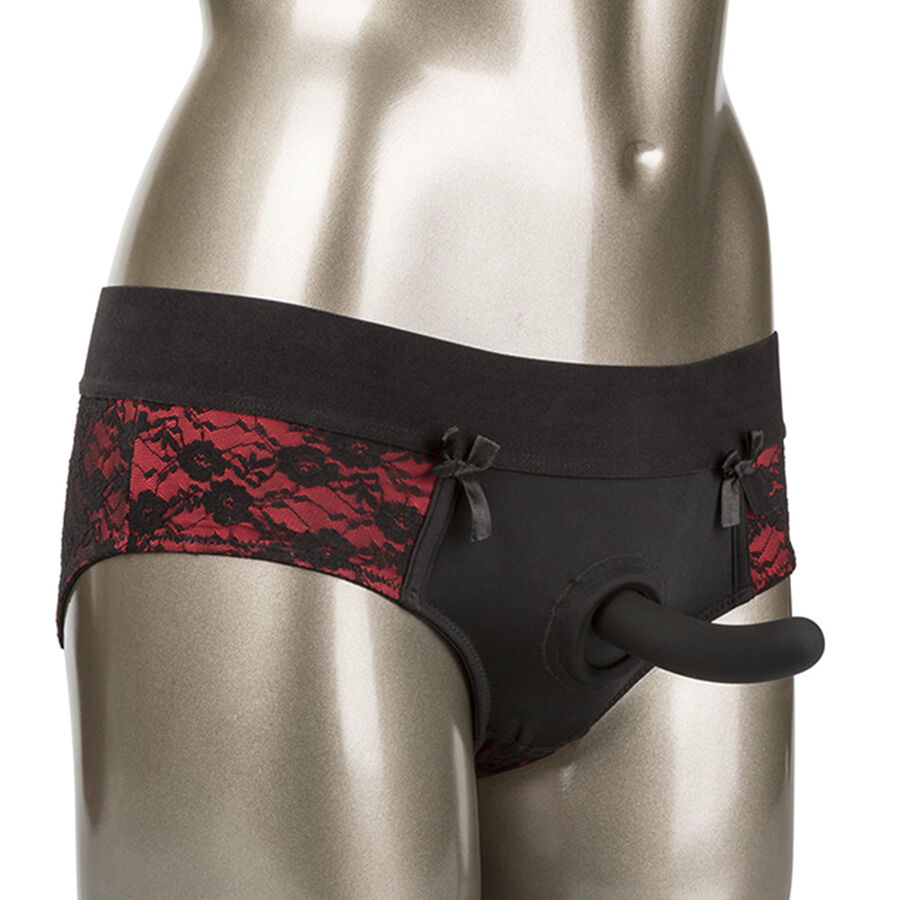 CALEXOTICS – SCANDAL SET OF CROTCHLESS PANTIES WITH DILDO SIZE S/M