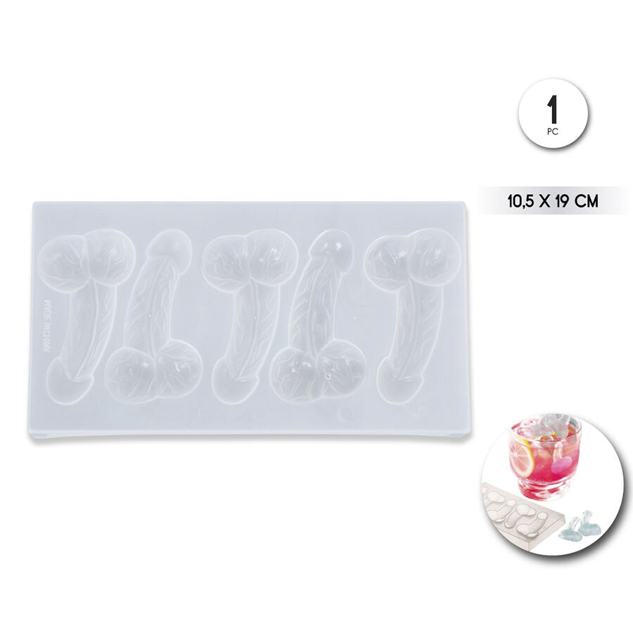 DIABLO PICANTE – PENIS SHAPED ICE MOLD 5 CAVITIES