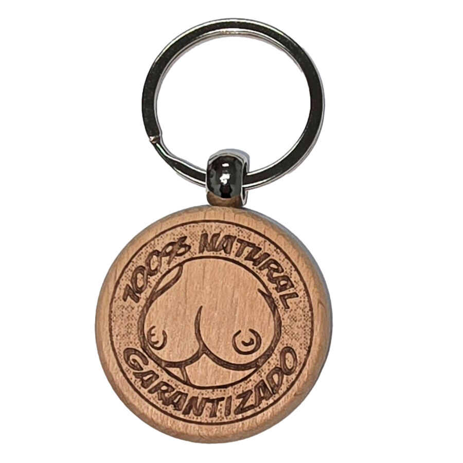 DIABLO PICANTE – WOODEN BREAST-SHAPED KEYCHAIN