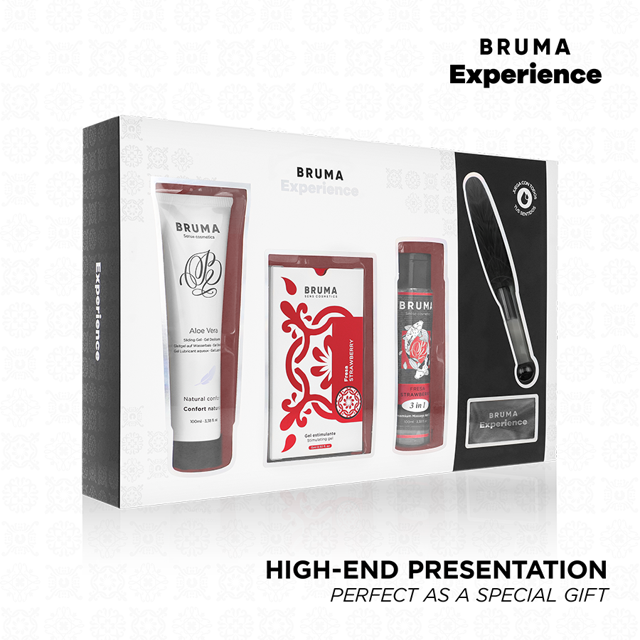 BRUMA XPERIENCE – SWEET STRAWBERRY TEMPTATION KIT WITH ORGASM ENHANCER