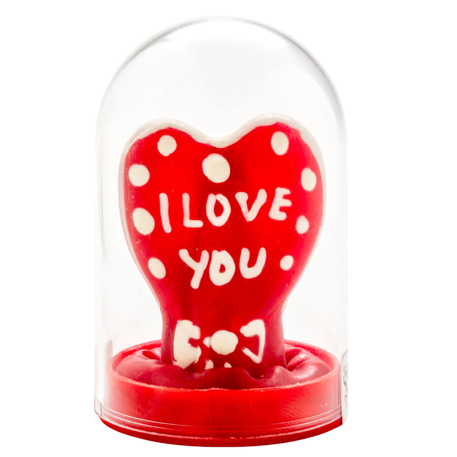 CONDOMERIE – HANDPAINTED NOVELTY CONDOMS HEART – I LOVE YOU MODEL 1