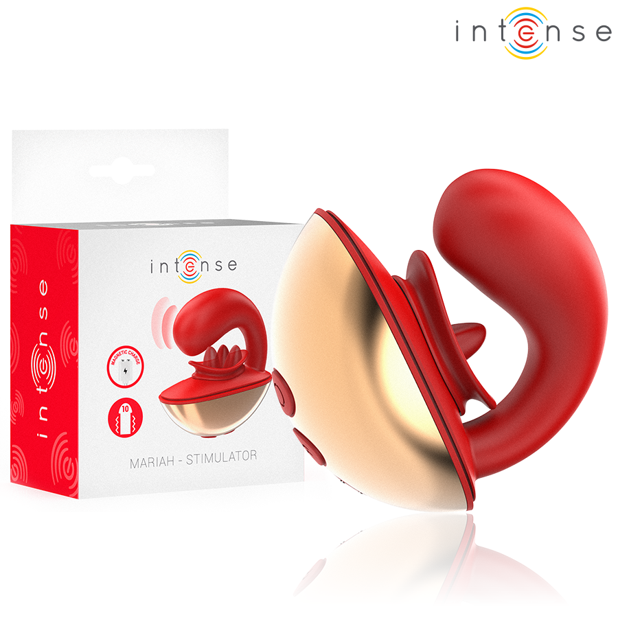 INTENSE – MARIAH VIBRATOR  STIMULATOR IN U SHAPE 10 VIBRATIONS RED