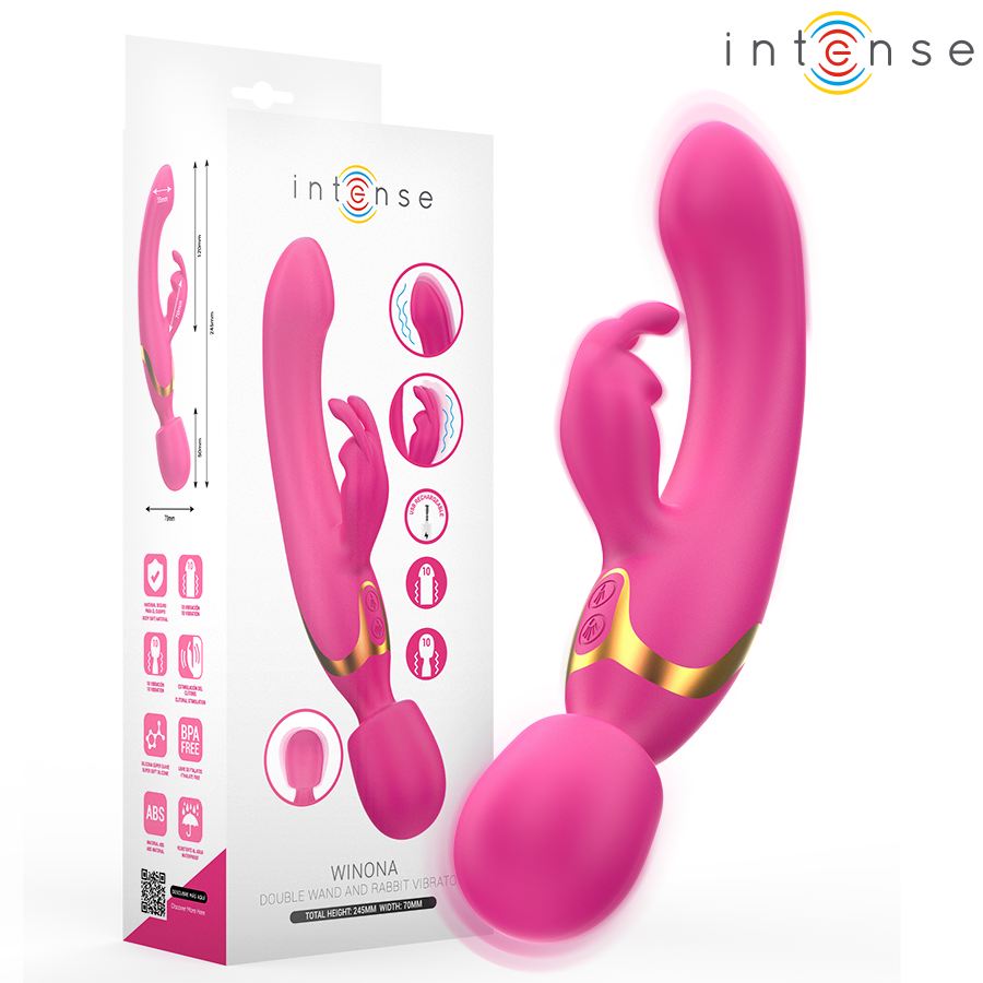 INTENSE - WINONA DOUBLE VIBRATOR RABBIT WAND