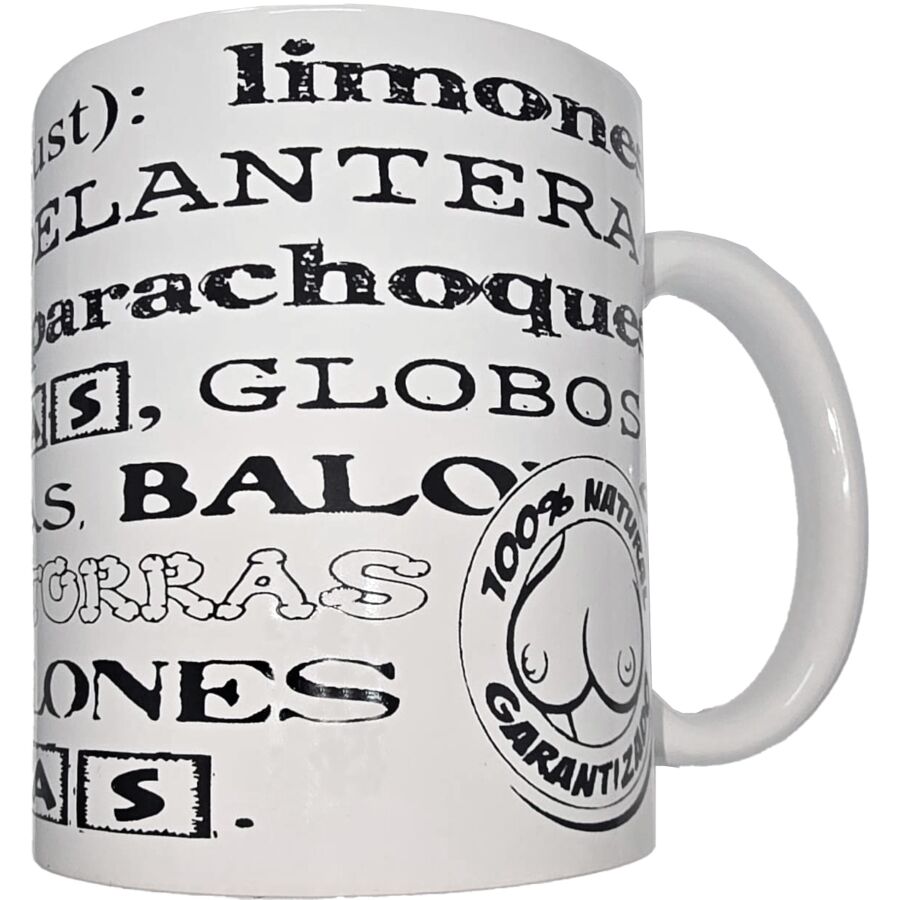 DIABLO PICANTE – WHITE MUG WITH BOOB SYNONYMS 370 ML