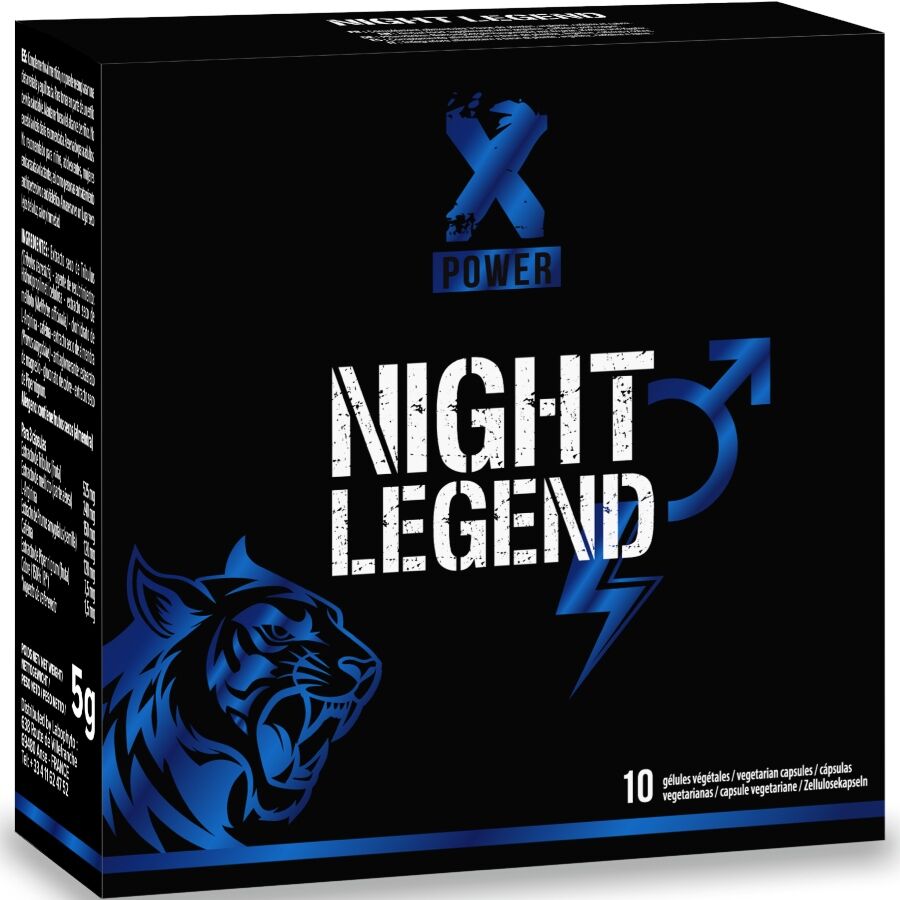 XPOWER – NIGHT LEGEND FAST ACTING STIMULANT FOR ERECTION AND PERFORMANCE 10 CAPSULES