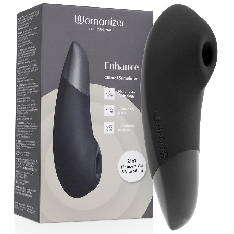 WOMANIZER – ENHANCE CLITORIAL STIMULATOR BLACK