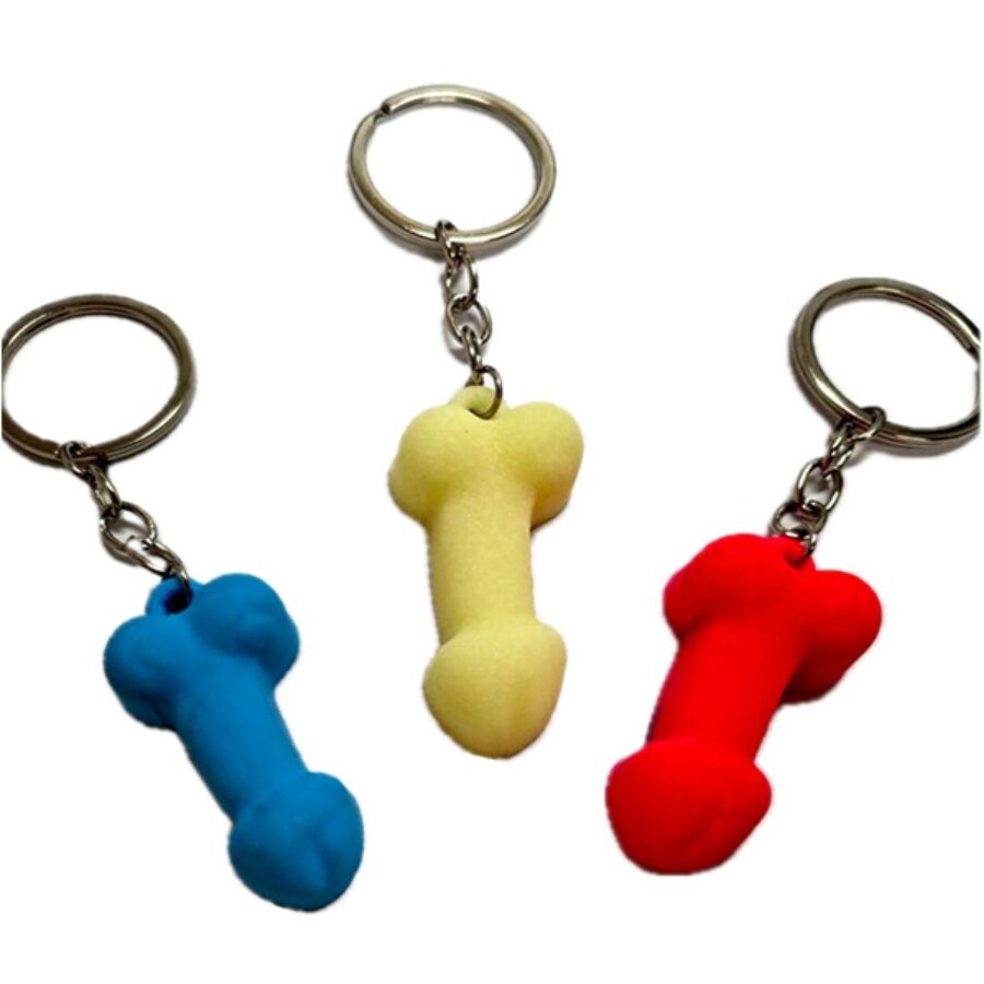 DIABLO PICANTE – ASSORTED SILICONE PENIS KEYCHAIN PHOSPHORESCENT COLOR